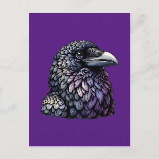 Mystic Raven Art Briefkaart (Voorkant)