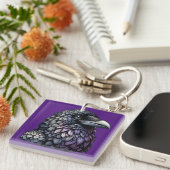 Mystic Raven Art Sleutelhanger (Voorkant Rechts)