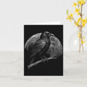 Mystic Raven Moon Dark Folklore Witchcraft Viking  Kaart (Gele Bloem)