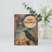  Mystic Raven Moon Happy Halloween Briefkaart (Staand voorkant)