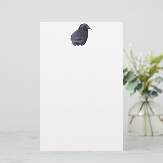 Mystic Raven Portrait Celtic Pagan Art Briefpapier (Staand voorkant)