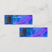 Mystic Raven Portrait Celtic Pagan Art Mini Visitekaartje (Voorkant / Achterkant)