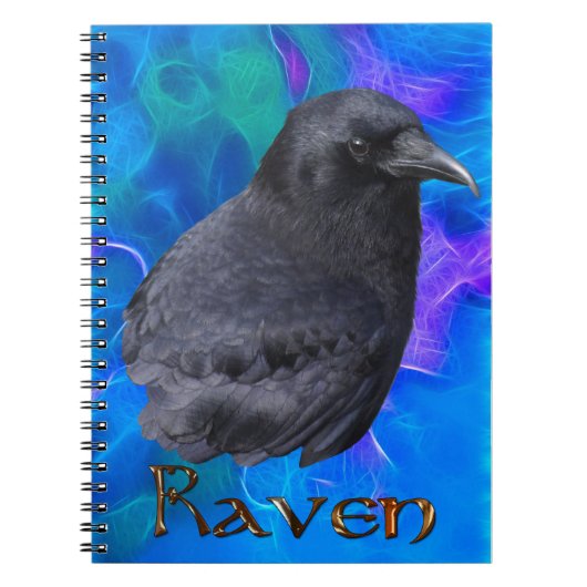 Mystic Raven Portrait Celtic Pagan Art Notitieboek (Voorkant)