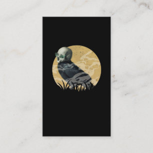 Mystic Raven Skull Crow Moon Gothic Bird Visitekaartje