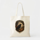Mystic Raven Under Moon Dark Celestial Aesthetic Tote Bag (Voorkant)