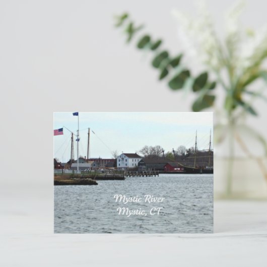 Mystic River, Connecticut Briefkaart (Staand voorkant)