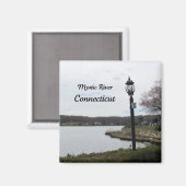 Mystic River, Connecticut Magneet (Voorkant / Achterkant)