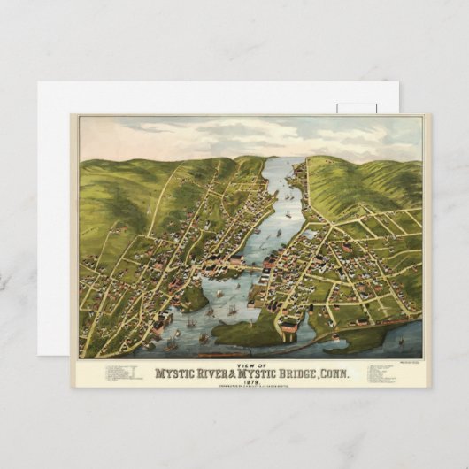 Mystic River, CT Briefkaart (Voorkant / Achterkant)