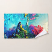 Mystic River Dreamy Forest Path Design Bad Handdoek (Handdoek)