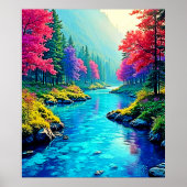 Mystic River Dreamy Forest Path Design Poster (Voorkant)