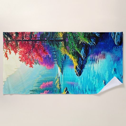 Mystic River Dreamy Forest Path Design Strandlaken (Voorkant)