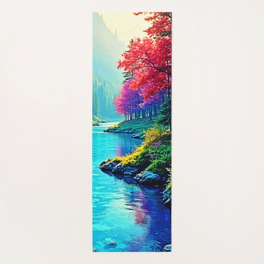 Mystic River Dreamy Forest Path Design Yogamat (Achterkant)