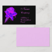 Mystic roos paars neonglow visitekaartje (Voorkant / Achterkant)