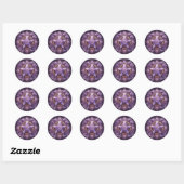 Mystic Roos Pentacle Sticker – Paarse heksenzegel (Vel)