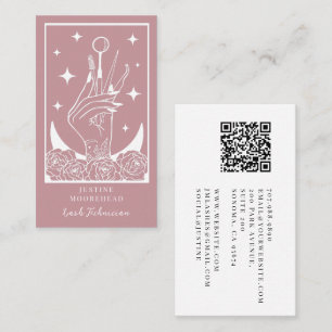 Mystic Rose Tarot Wimperartiest Visitekaartje