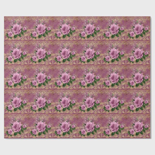 Mystic Roze Rozen Wrapping Papier (Vlak)