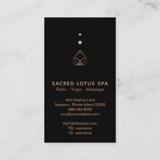 *~* Mystic Sacred Geometry Alchemy Shaman Lotus Visitekaartje (Achterkant)