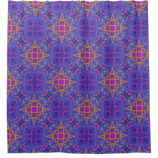 Mystic Script, Sinaasappel boven Paarse Douchegordijn (Voorkant)