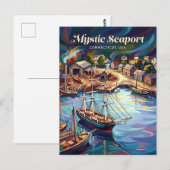 Mystic Seaport Connecticut Briefkaart (Voorkant / Achterkant)