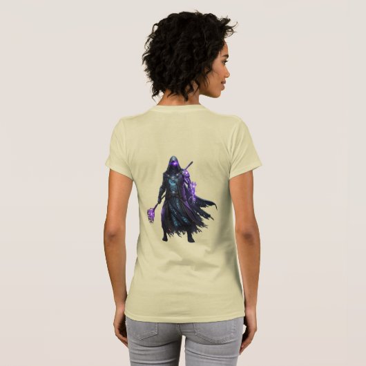 Mystic Shadow Weaver-T-shirt | Cyber-Image Art T-shirt (Achterkant volledig)