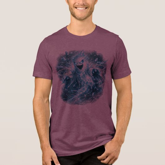 Mystic Shadow Wolf T-Shirt | Donkere Fantasy Wolf (Voorkant)