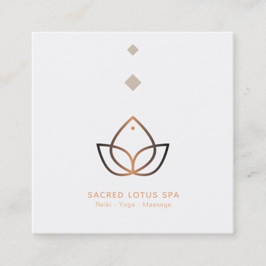 *~* Mystic Shaman Sacred Geometry Alchemy Lotus Vierkante Visitekaartje (Voorkant)