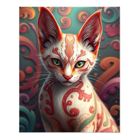 Mystic Siamese Cat Foto Afdruk (Voorkant)