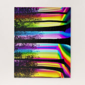 Mystic Silhouetten in betoverde regenboogbos Legpuzzel (Verticaal)