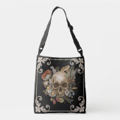 Mystic Skull  Black Canvas tas (Achterkant)