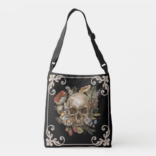 Mystic Skull Black Canvas tas (Achterkant)
