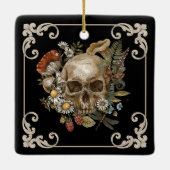 Mystic Skull Black Keramisch Ornament (Achterkant)