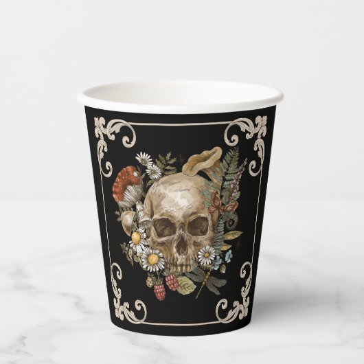 Mystic Skull Black Papieren Bekers (Voorkant)