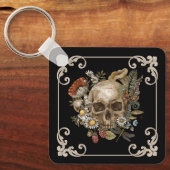 Mystic Skull Black Sleutelhanger (Voorkant)