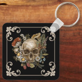 Mystic Skull Black Sleutelhanger (Achterkant)