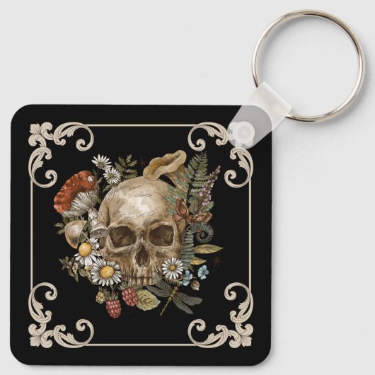 Mystic Skull  Black Sleutelhanger (Achterkant)
