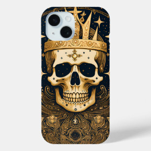 Mystic Skull King kroon op skelet Dark Academia iPhone 15 Case