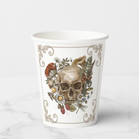 Mystic Skull  Papieren Bekers (Achterkant)