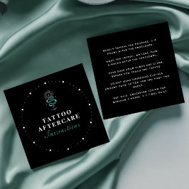 Mystic Snake Green Tattoo Aftercare Instructions Vierkante Visitekaartje