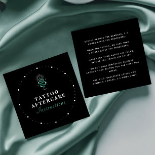 Mystic Snake Green Tattoo Aftercare Instructions Vierkante Visitekaartje