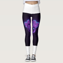 Mystic Snake Neon Hearts Leggings 🐍💖