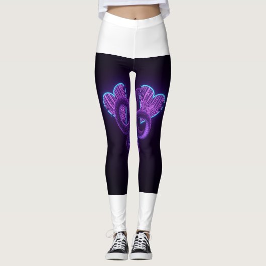 Mystic Snake Neon Hearts Leggings 🐍💖 (Voorkant)