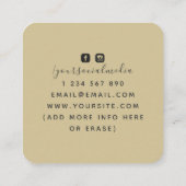 Mystic Snake Sun Moon Star Celestial Energy Healer Vierkante Visitekaartje (Achterkant)