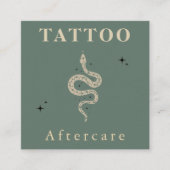 Mystic Snake Tattoo Aftercare Instructions Trendy Vierkante Visitekaartje (Voorkant)
