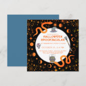 Mystic Snakes Witch Halloween Spooktacular Party I Kaart (Voorkant / Achterkant)