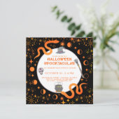Mystic Snakes Witch Halloween Spooktacular Party I Kaart (Staand voorkant)