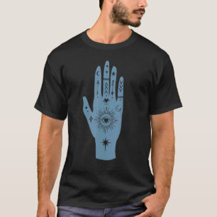 Mystic Spirituality Tribal Hand Sun Moon Witchy T-shirt