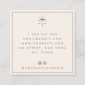 Mystic Spiritueel Third Eye kosmic energy Healing Vierkante Visitekaartje (Achterkant)