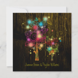 Mystic Sprookjesbomen Bruiloft Kaart