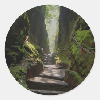 Mystic Stairway Ronde Sticker