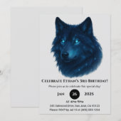 Mystic Star Wolf Birthday Kaart (Voorkant / Achterkant)